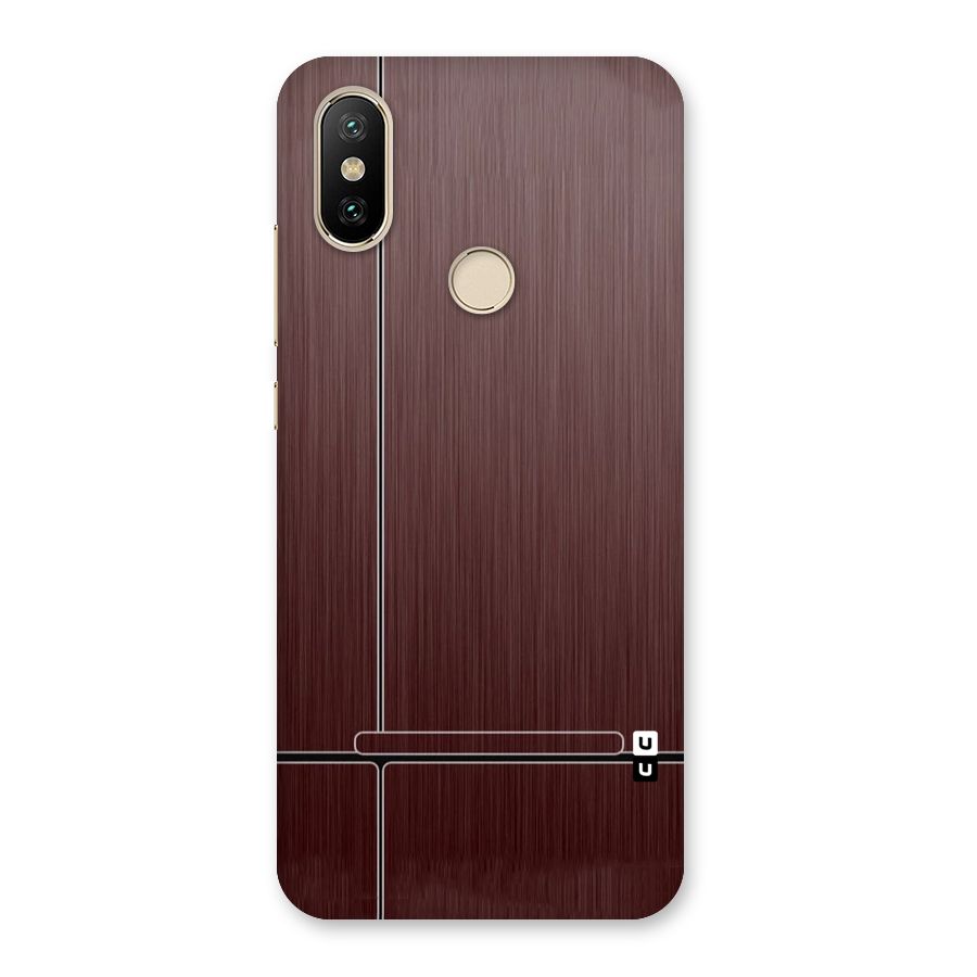 Dark Maroon Classic Design Back Case for Mi A2
