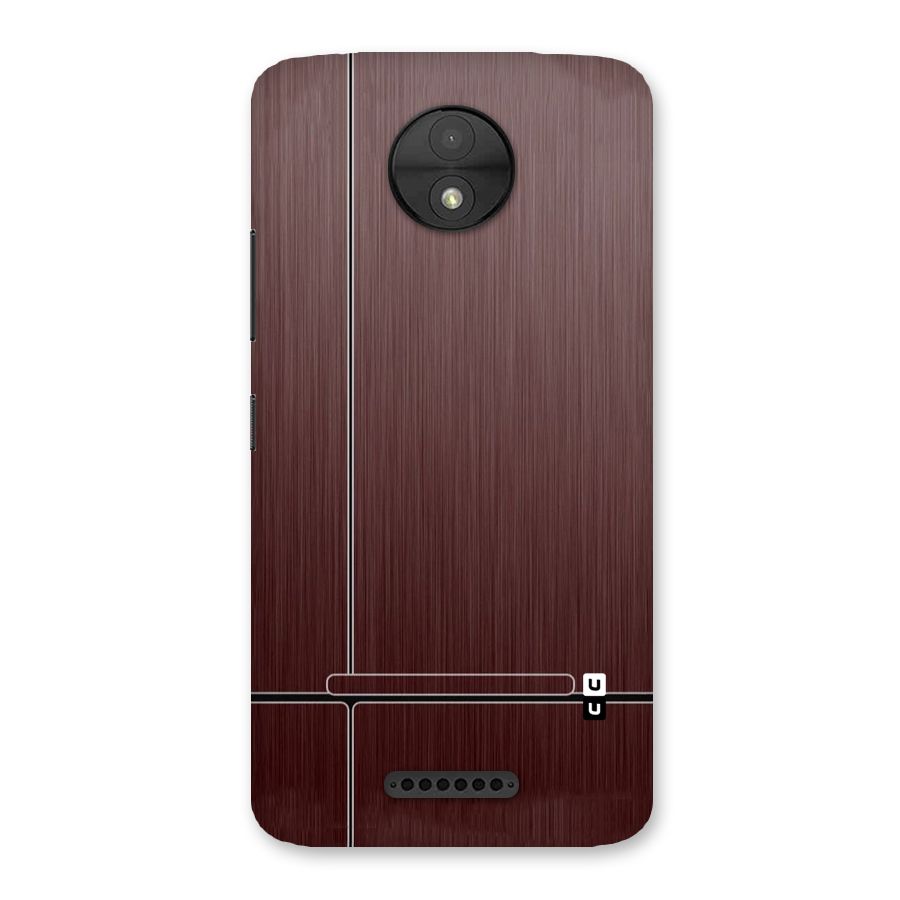 Dark Maroon Classic Design Back Case for Moto C