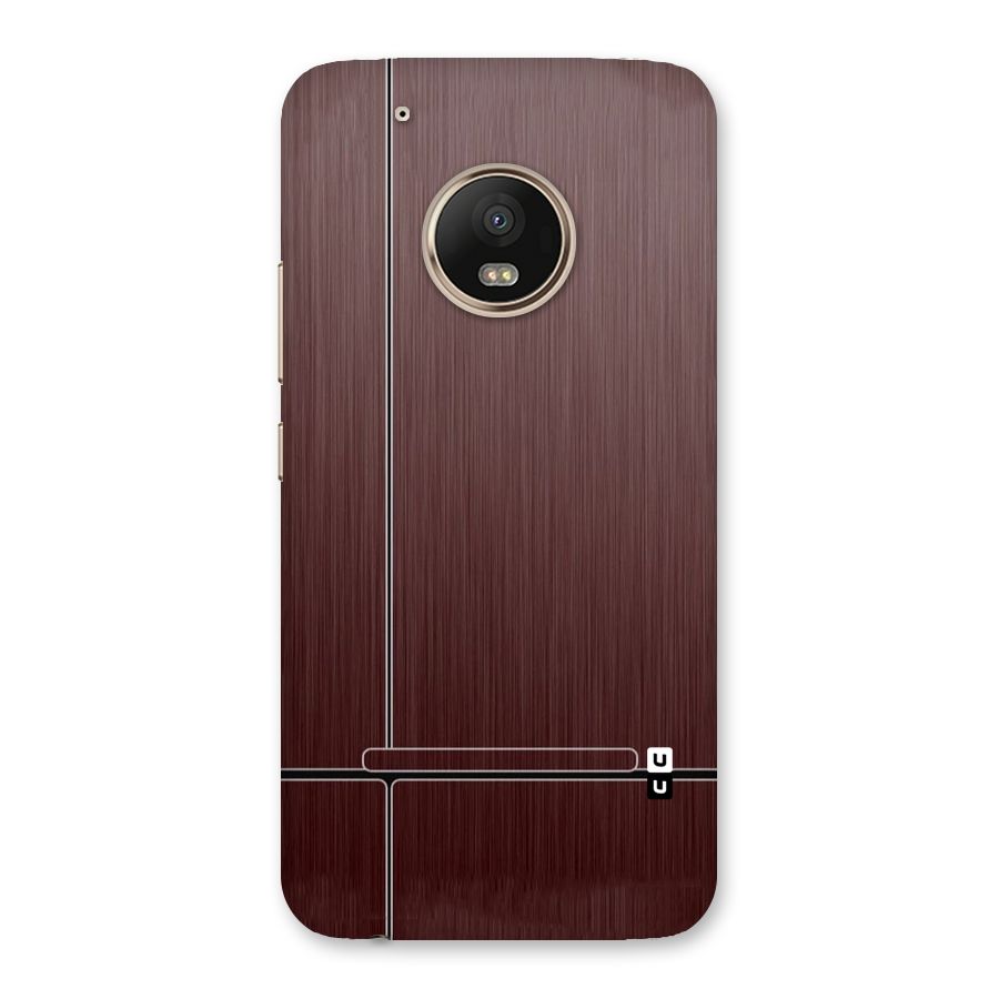 Dark Maroon Classic Design Back Case for Moto G5 Plus