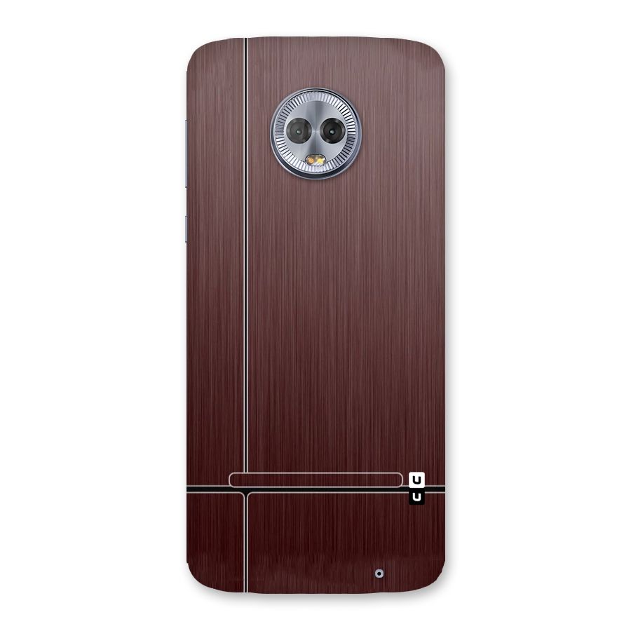 Dark Maroon Classic Design Back Case for Moto G6 Plus