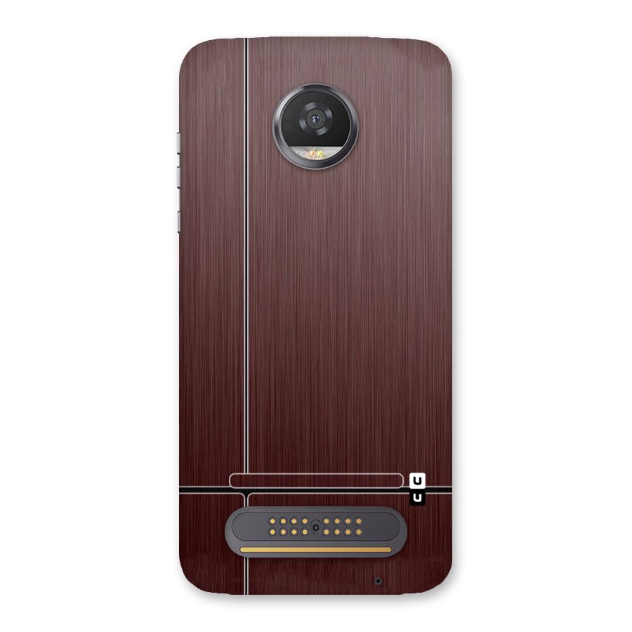 Dark Maroon Classic Design Back Case for Moto Z2 Play