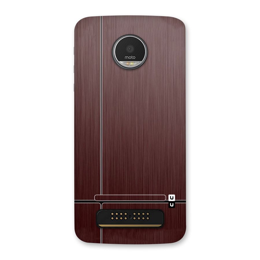 Dark Maroon Classic Design Back Case for Moto Z Play