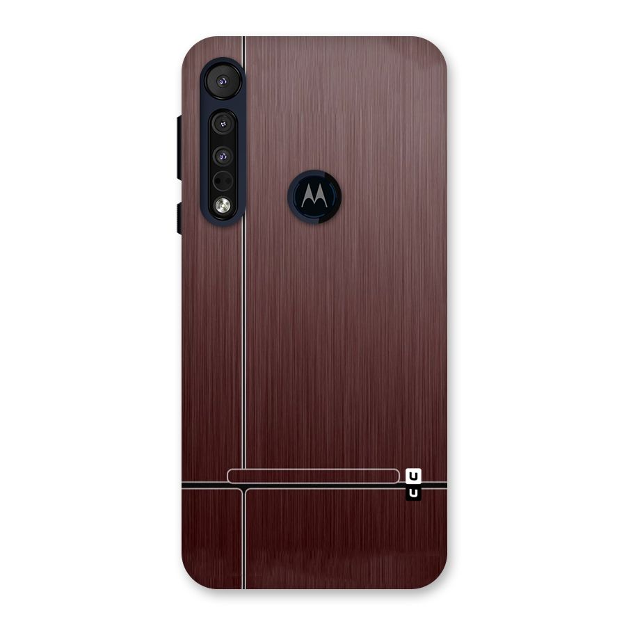 Dark Maroon Classic Design Back Case for Motorola One Macro