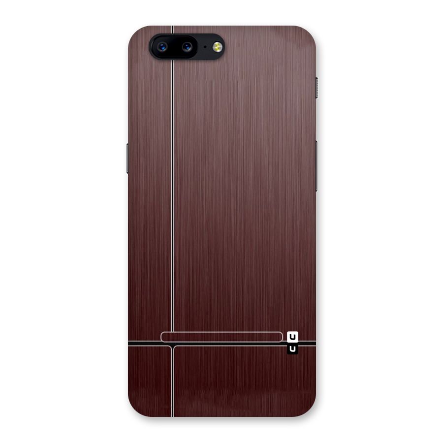 Dark Maroon Classic Design Back Case for OnePlus 5