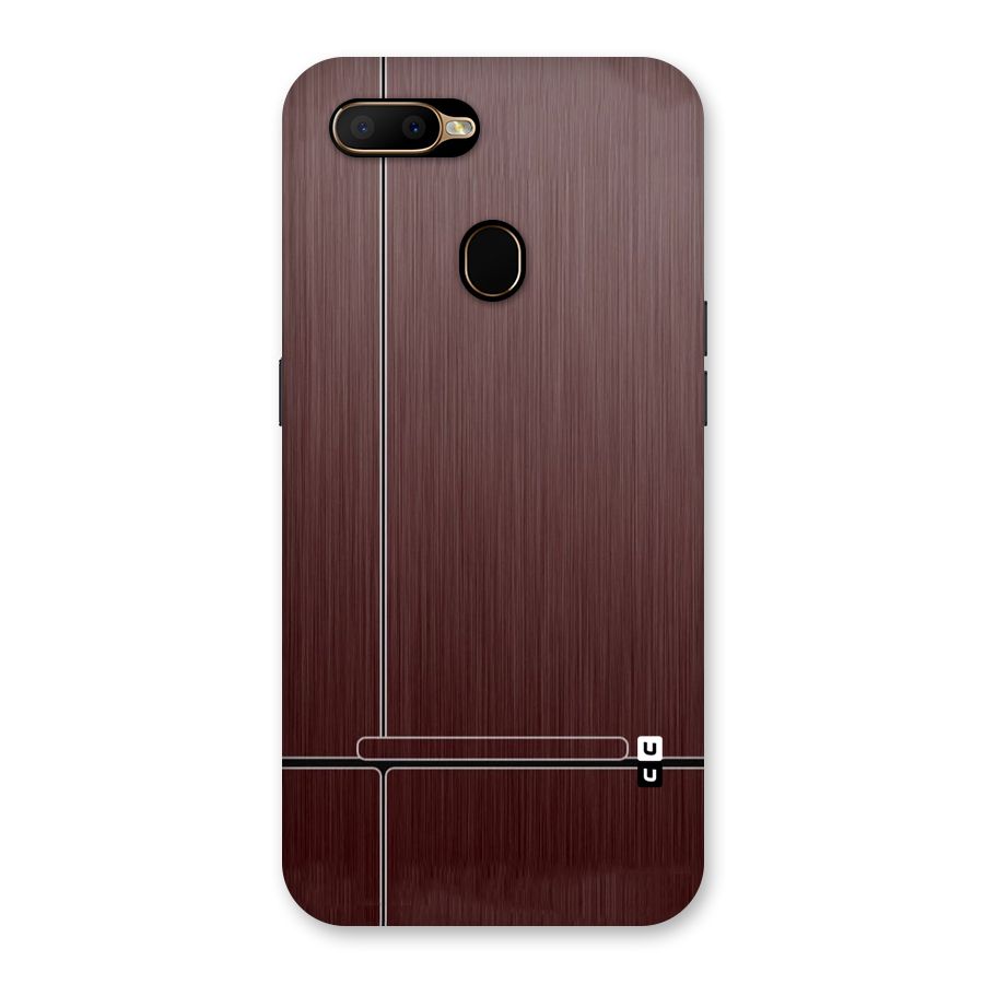 Dark Maroon Classic Design Back Case for Oppo A5s