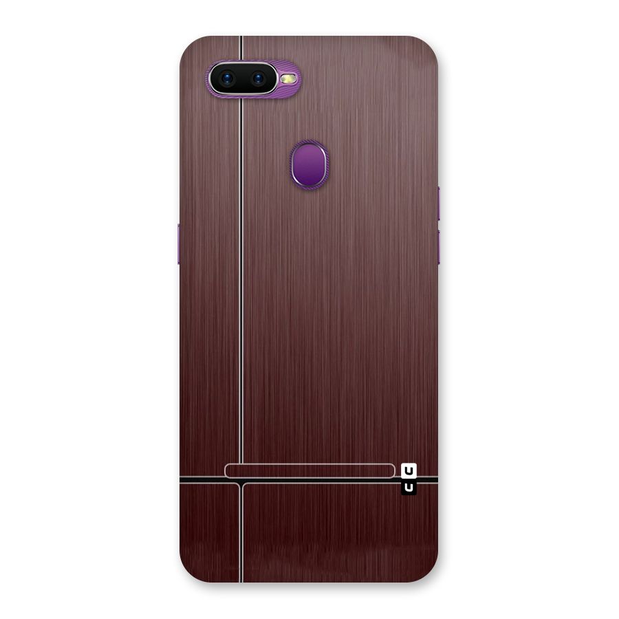 Dark Maroon Classic Design Back Case for Oppo F9