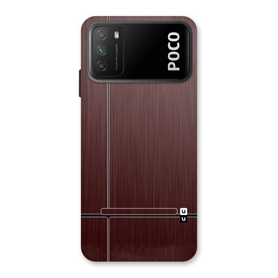 Dark Maroon Classic Design Back Case for Poco M3