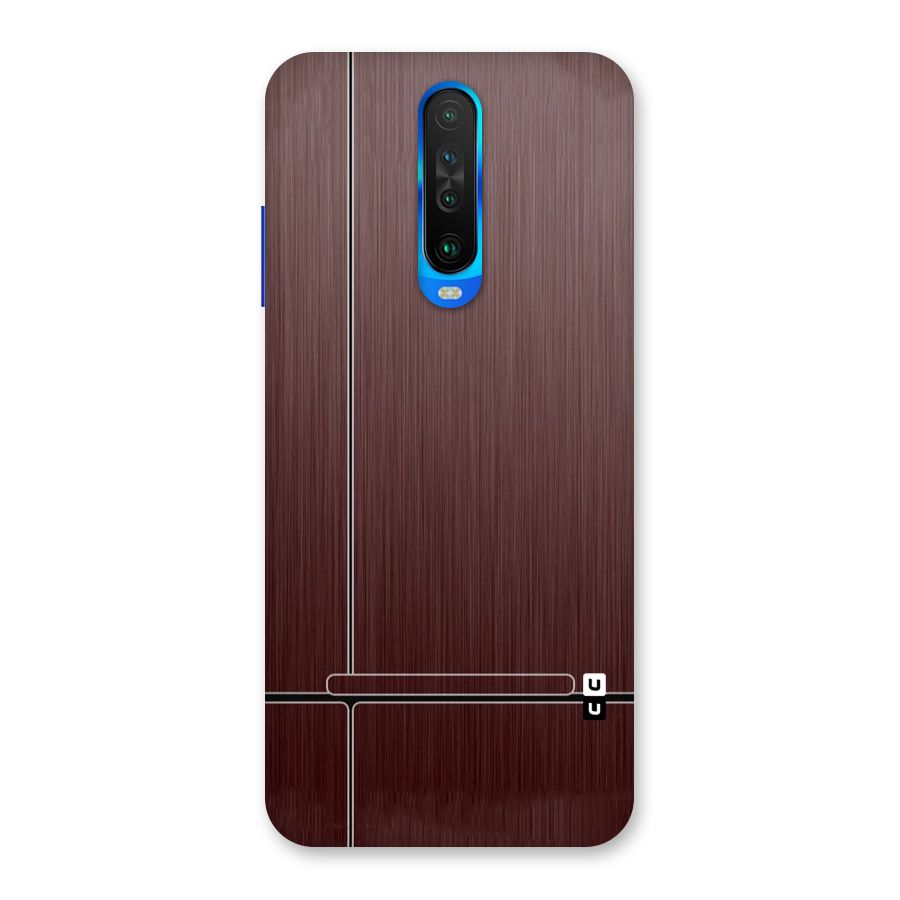 Dark Maroon Classic Design Back Case for Poco X2