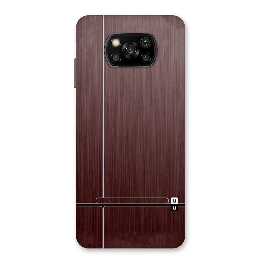 Dark Maroon Classic Design Back Case for Poco X3