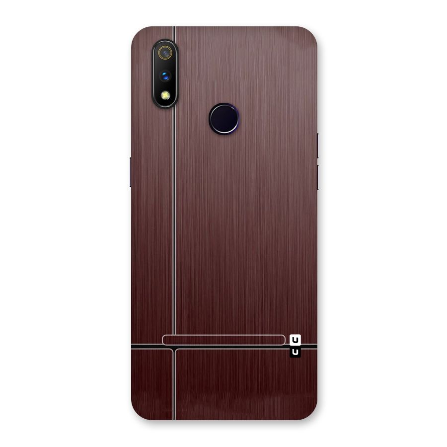 Dark Maroon Classic Design Back Case for Realme 3 Pro