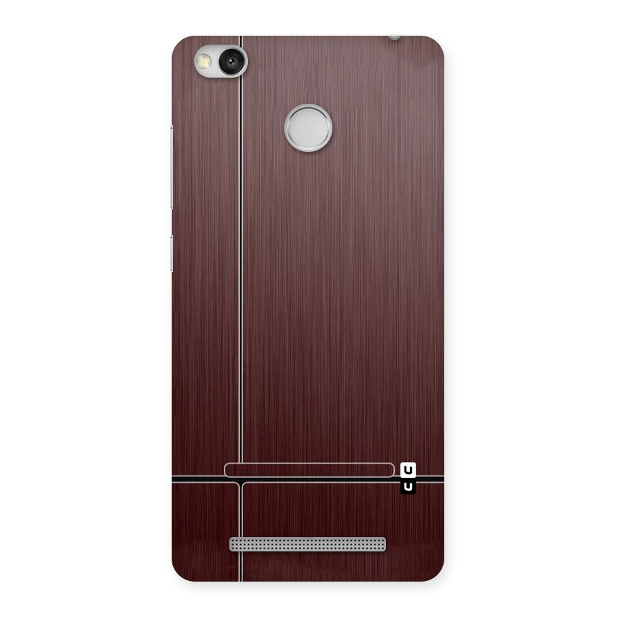 Dark Maroon Classic Design Back Case for Redmi 3S Prime