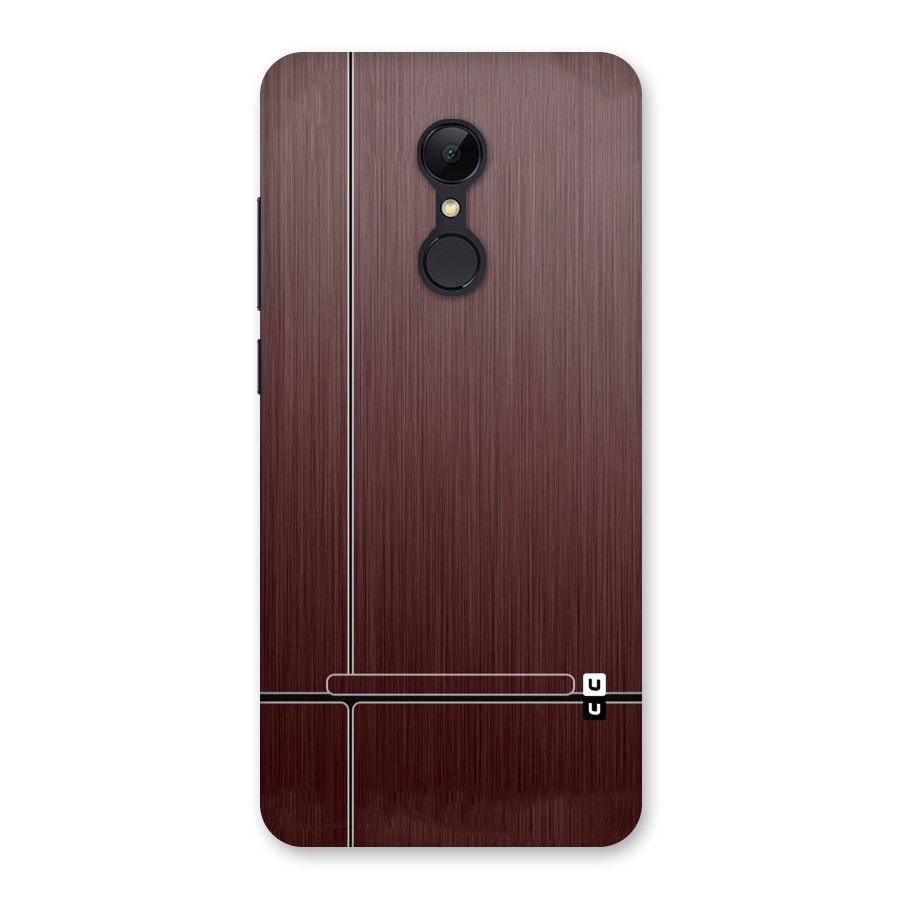 Dark Maroon Classic Design Back Case for Redmi 5