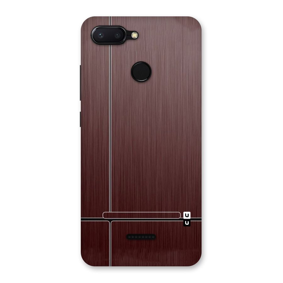 Dark Maroon Classic Design Back Case for Redmi 6