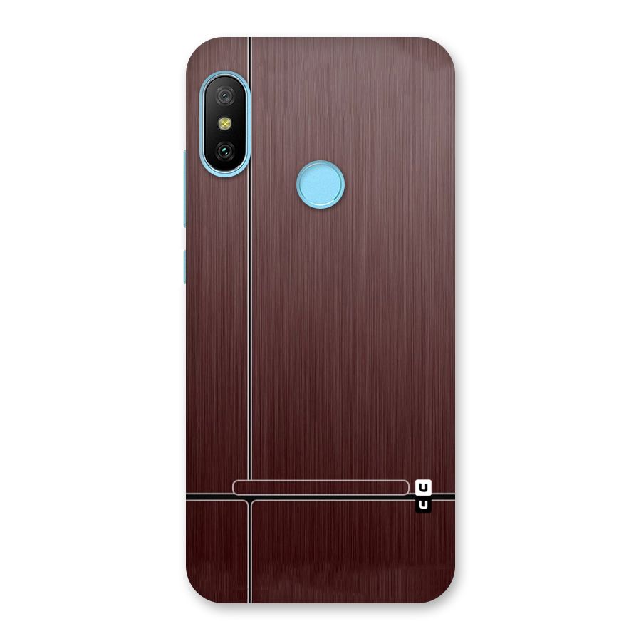 Dark Maroon Classic Design Back Case for Redmi 6 Pro