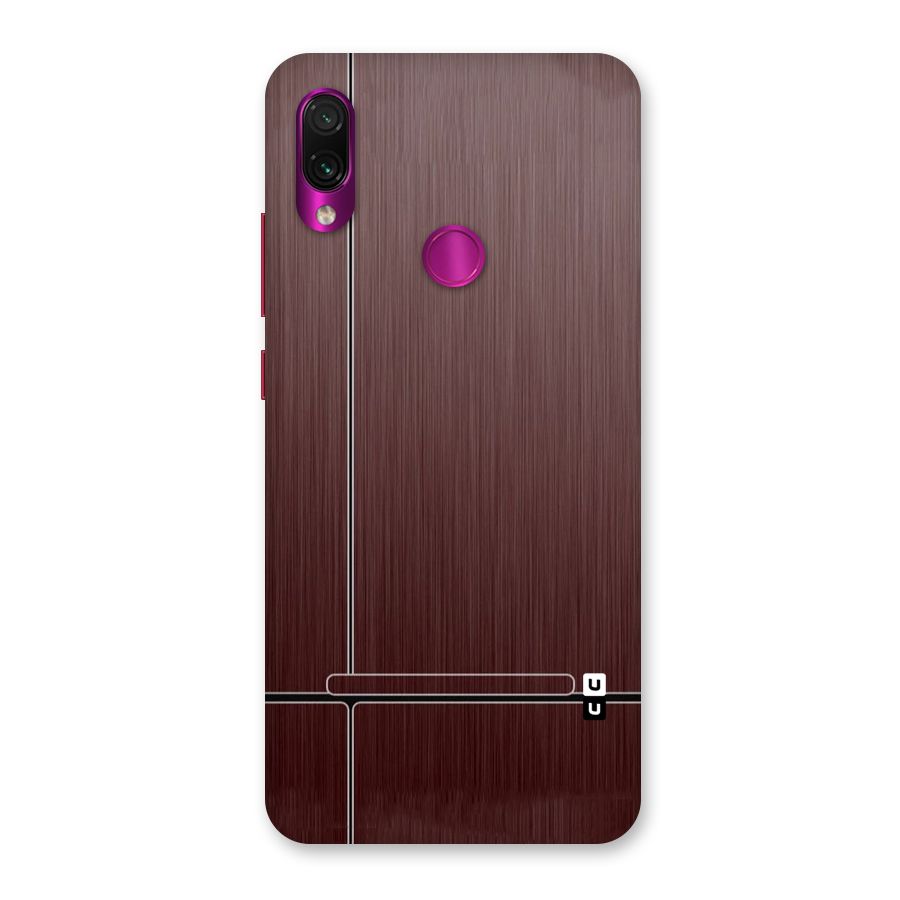 Dark Maroon Classic Design Back Case for Redmi Note 7 Pro