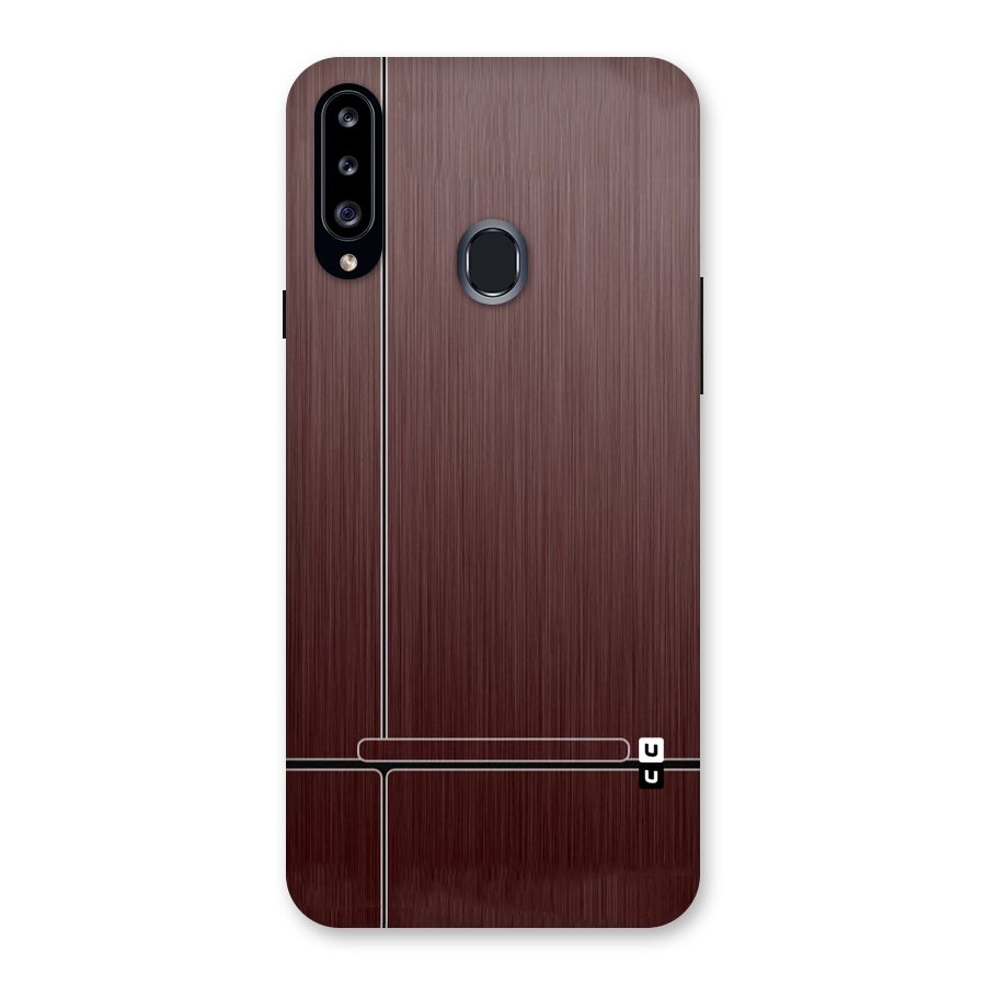 Dark Maroon Classic Design Back Case for Samsung Galaxy A20s