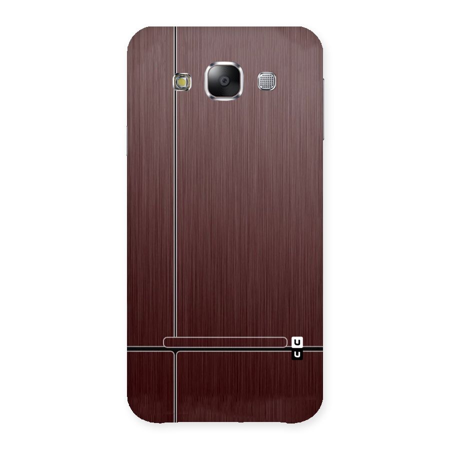 Dark Maroon Classic Design Back Case for Samsung Galaxy E5