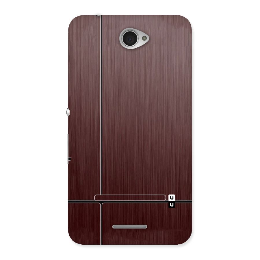 Dark Maroon Classic Design Back Case for Sony Xperia E4