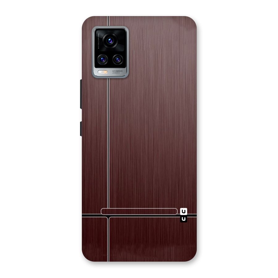 Dark Maroon Classic Design Back Case for Vivo V20 Pro