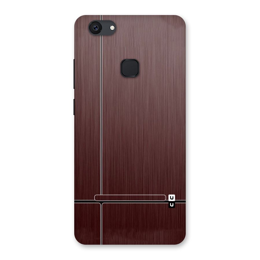 Dark Maroon Classic Design Back Case for Vivo V7 Plus