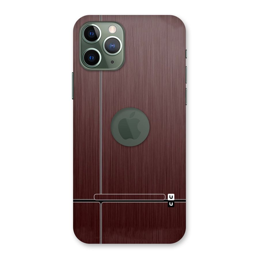 Dark Maroon Classic Design Back Case for iPhone 11 Pro Logo  Cut
