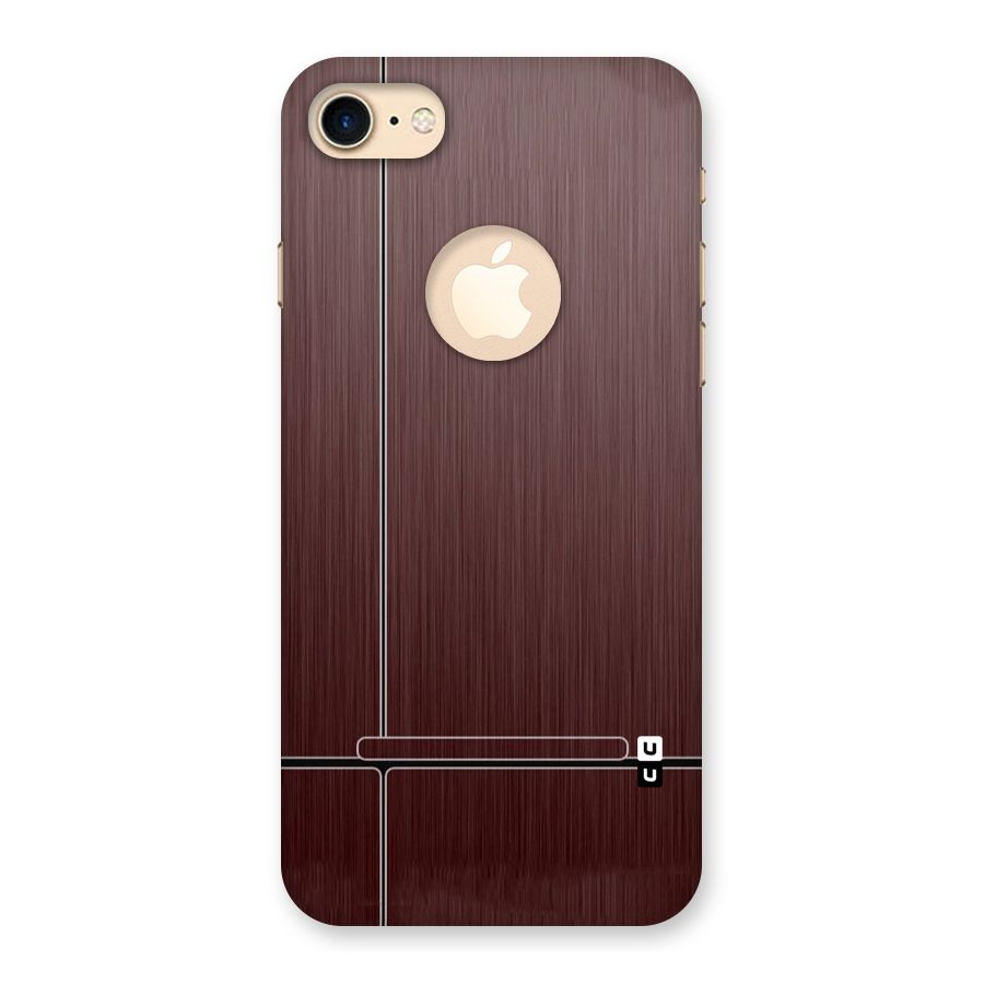 Dark Maroon Classic Design Back Case for iPhone 7 Logo Cut