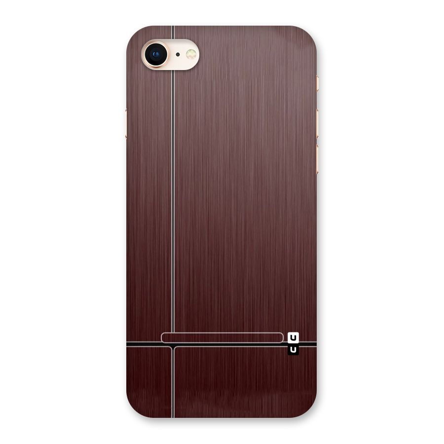 Dark Maroon Classic Design Back Case for iPhone 8