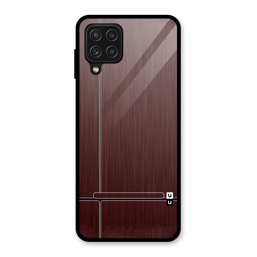 Dark Maroon Classic Design Glass Back Case for Galaxy A22 4G