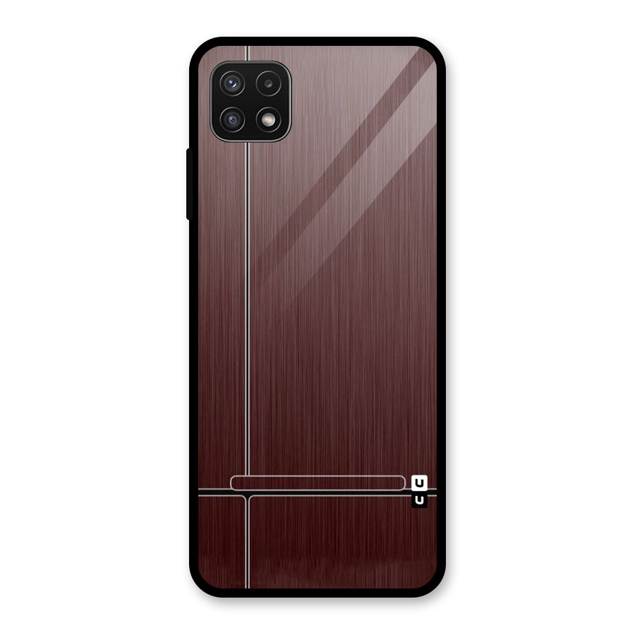Dark Maroon Classic Design Glass Back Case for Galaxy A22 5G