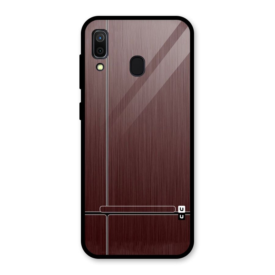 Dark Maroon Classic Design Glass Back Case for Galaxy A30