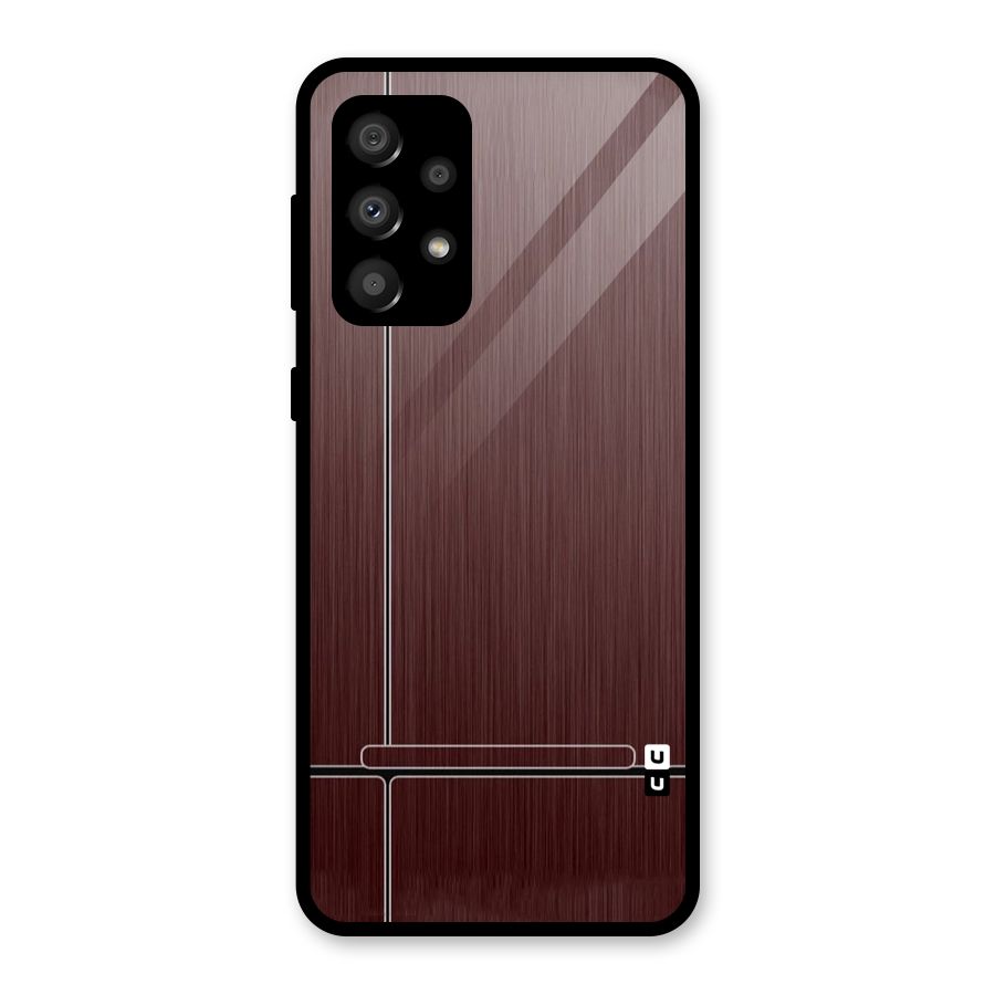 Dark Maroon Classic Design Glass Back Case for Galaxy A32