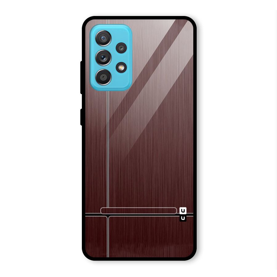 Dark Maroon Classic Design Glass Back Case for Galaxy A52