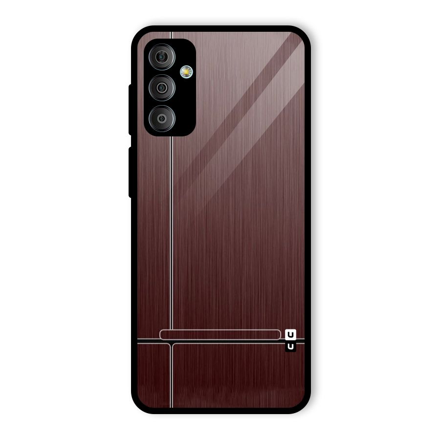 Dark Maroon Classic Design Glass Back Case for Galaxy F23