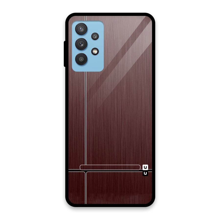 Dark Maroon Classic Design Glass Back Case for Galaxy M32 5G