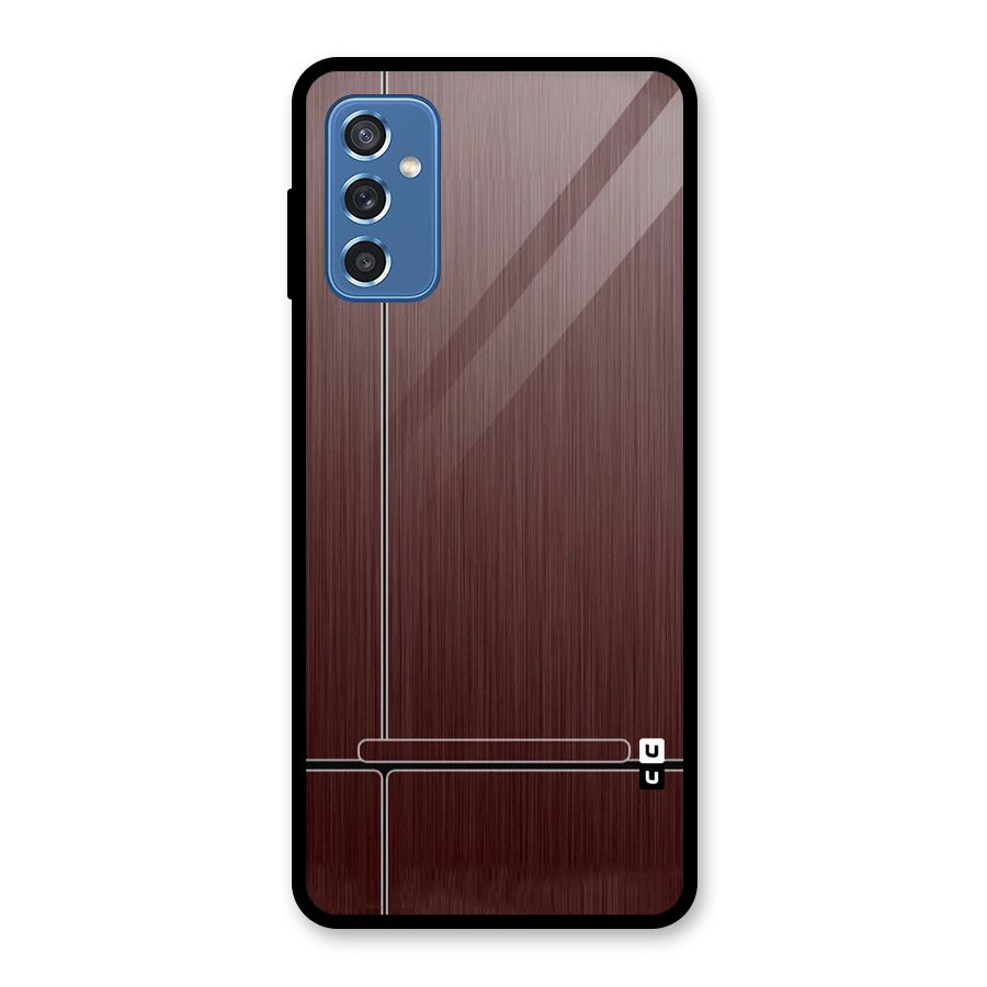 Dark Maroon Classic Design Glass Back Case for Galaxy M52 5G