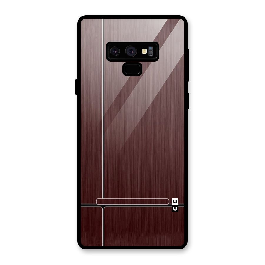 Dark Maroon Classic Design Glass Back Case for Galaxy Note 9