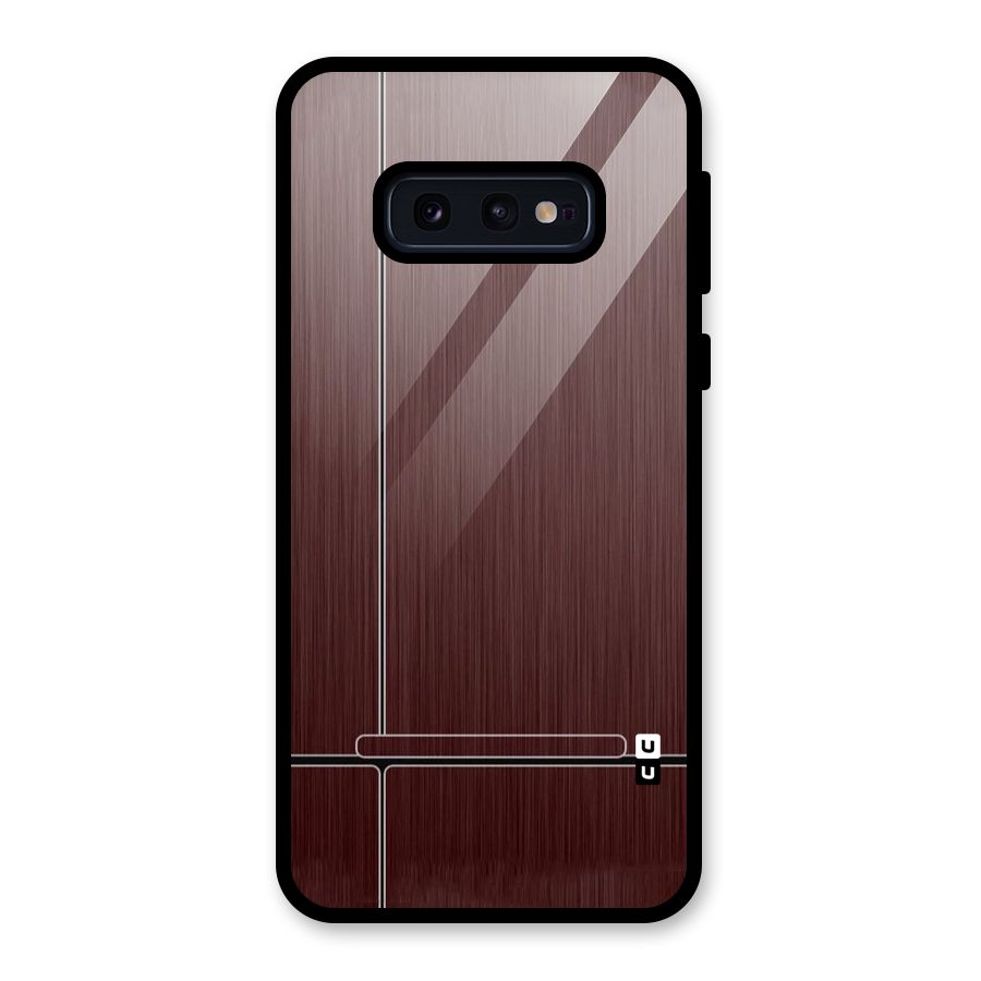 Dark Maroon Classic Design Glass Back Case for Galaxy S10e