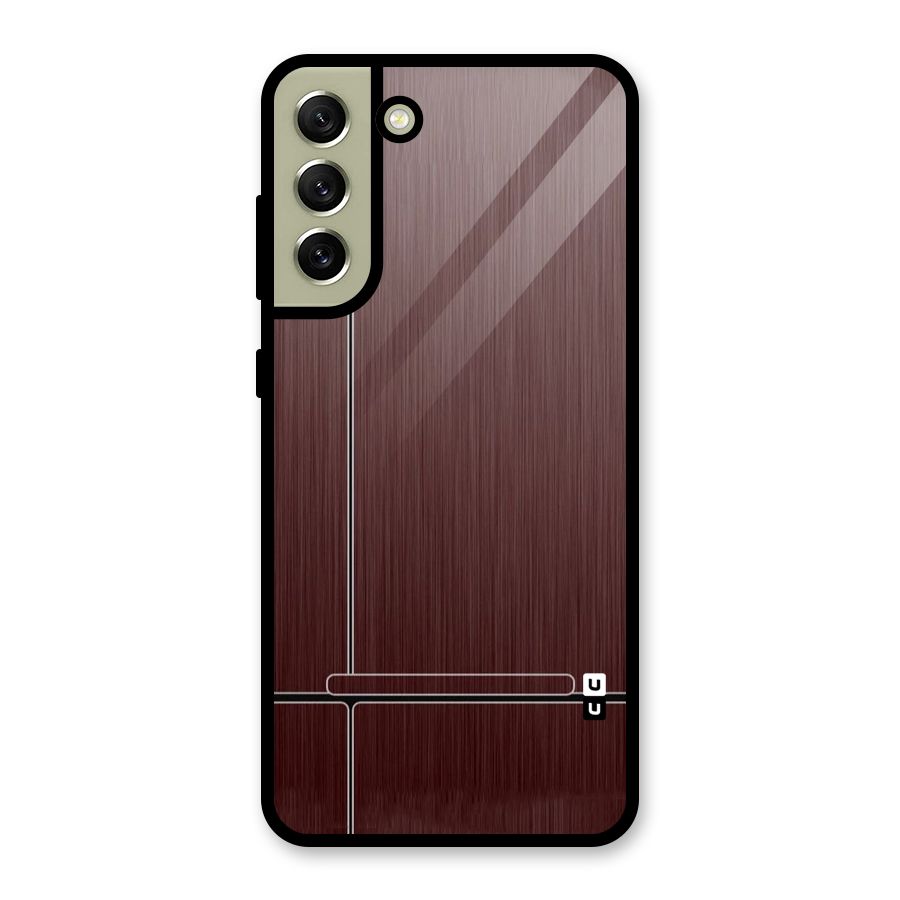 Dark Maroon Classic Design Glass Back Case for Galaxy S21 FE 5G