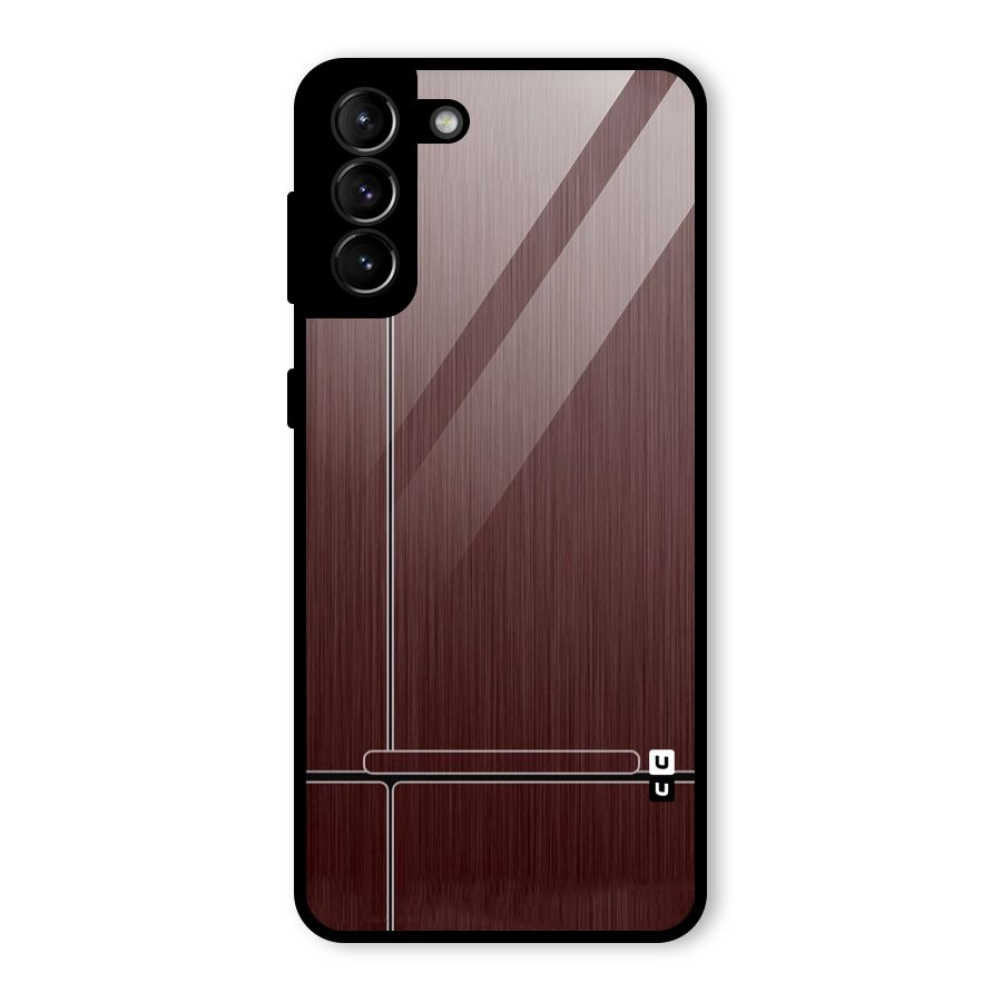 Dark Maroon Classic Design Glass Back Case for Galaxy S21 Plus