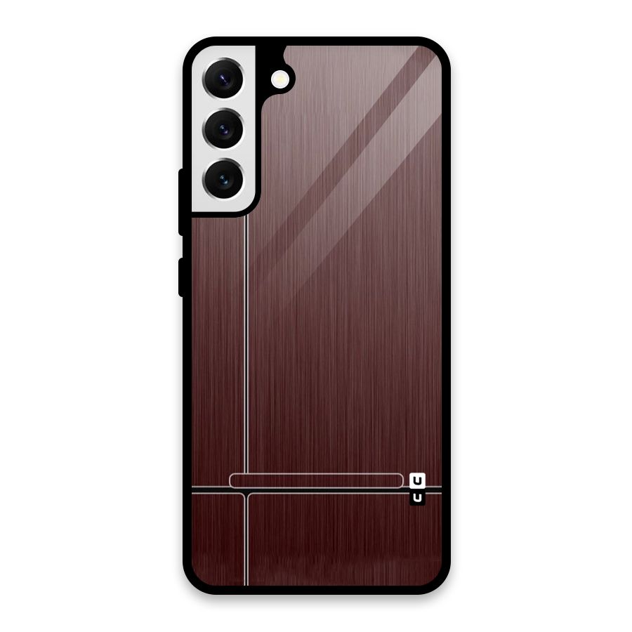 Dark Maroon Classic Design Glass Back Case for Galaxy S22 Plus 5G