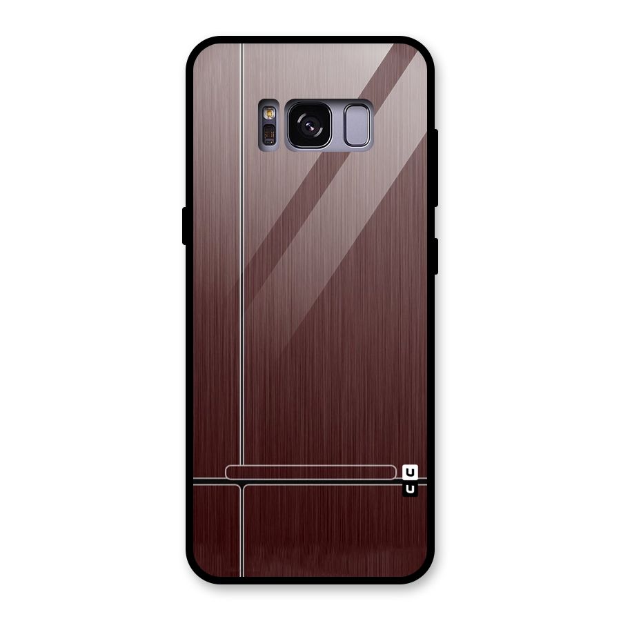 Dark Maroon Classic Design Glass Back Case for Galaxy S8