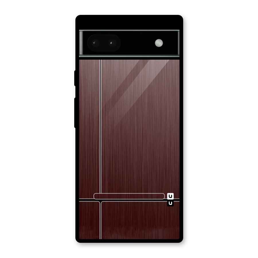 Dark Maroon Classic Design Glass Back Case for Google Pixel 6a