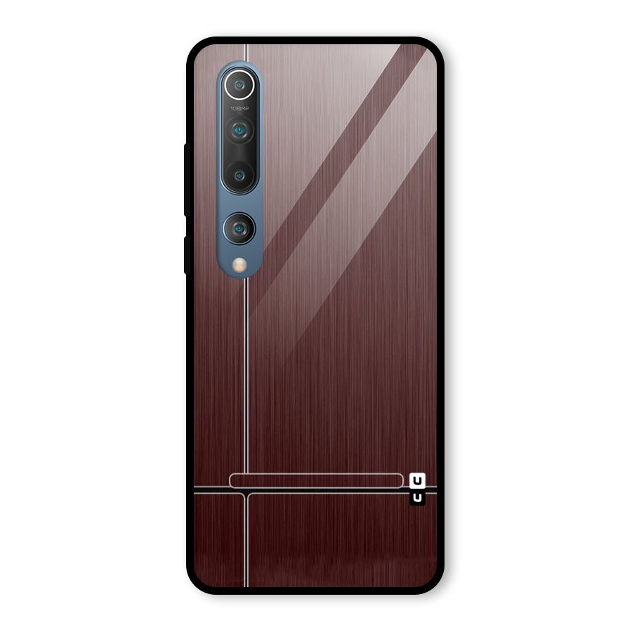 Dark Maroon Classic Design Glass Back Case for Mi 10