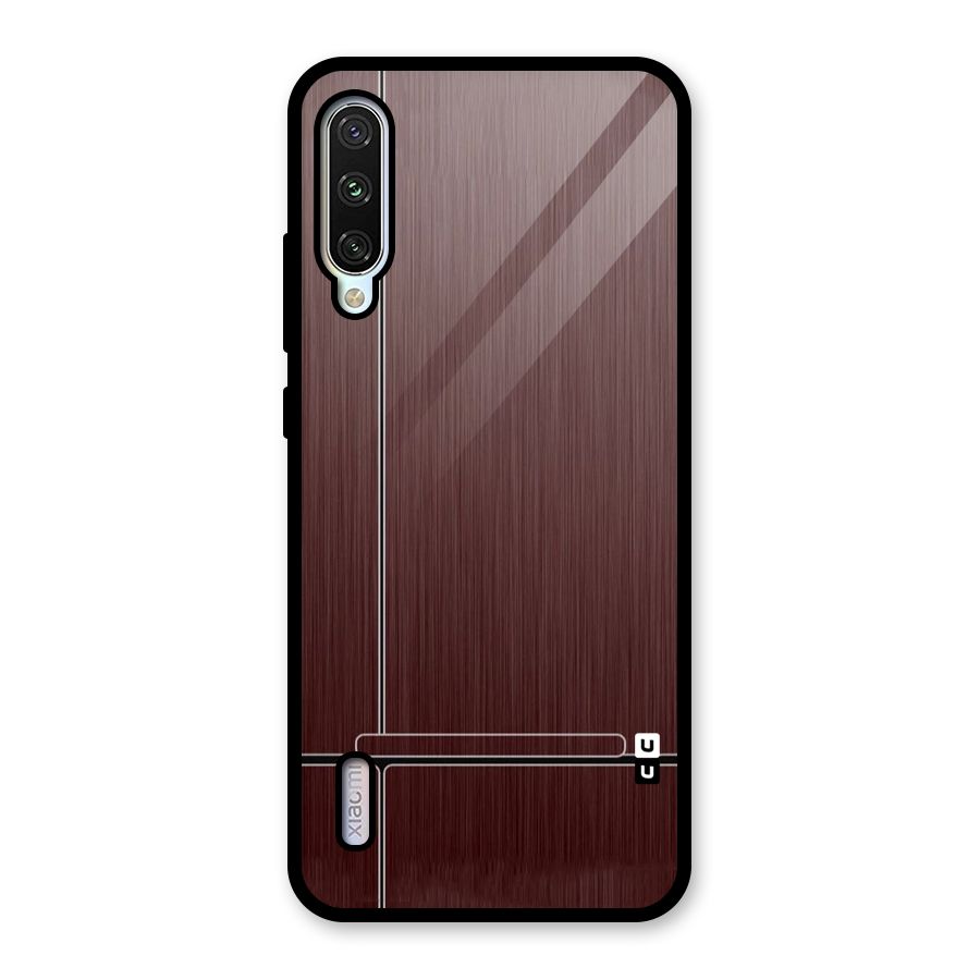 Dark Maroon Classic Design Glass Back Case for Mi A3