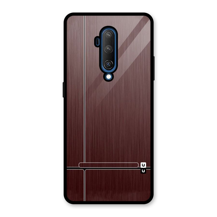 Dark Maroon Classic Design Glass Back Case for OnePlus 7T Pro