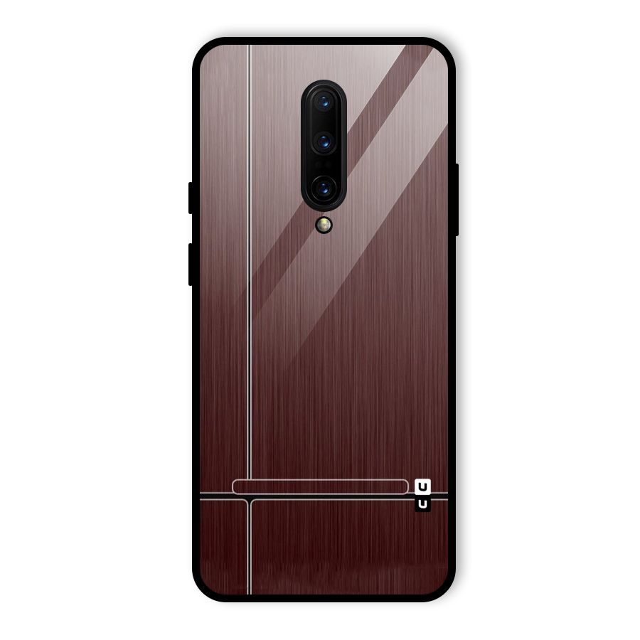 Dark Maroon Classic Design Glass Back Case for OnePlus 7 Pro