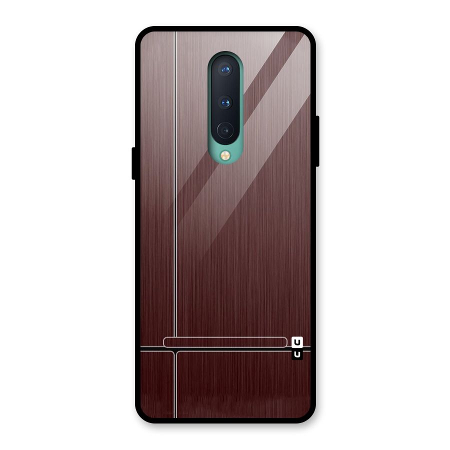 Dark Maroon Classic Design Glass Back Case for OnePlus 8