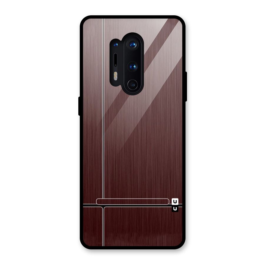 Dark Maroon Classic Design Glass Back Case for OnePlus 8 Pro