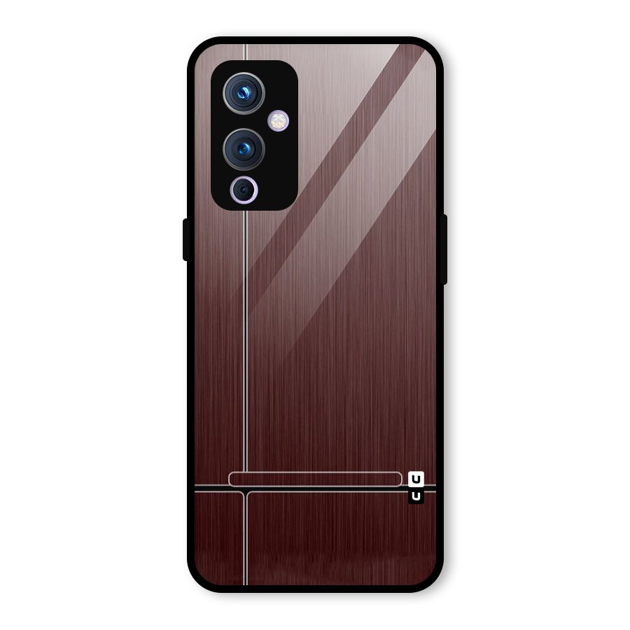 Dark Maroon Classic Design Glass Back Case for OnePlus 9