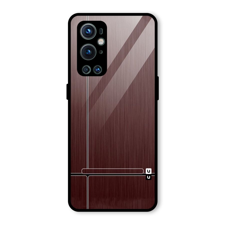 Dark Maroon Classic Design Glass Back Case for OnePlus 9 Pro